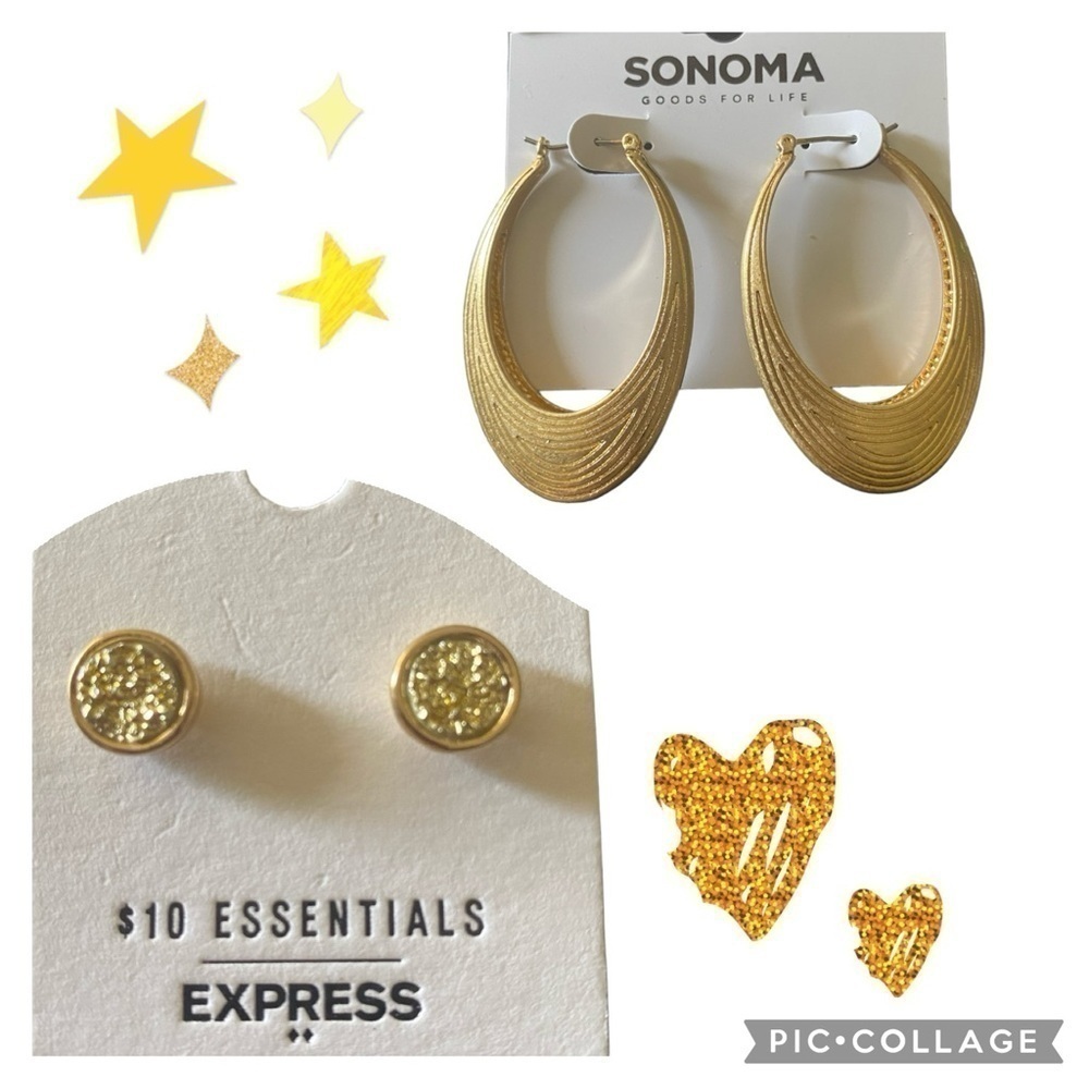 NWT-TWO PAIRS OR EARRINGS-SONOMA & EXPRESS